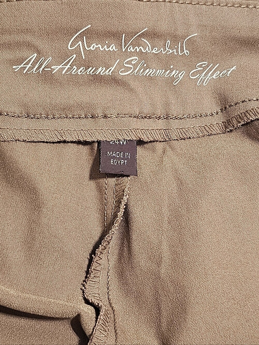 NWT Gloria Vanderbilt Pull-On Trouser Pants Mauve Plus Size 24W / 3X - Picture 3 of 9